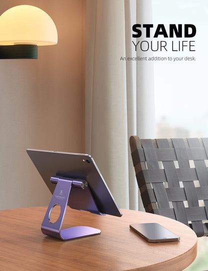 Lamicall S1 Tablet Stand, Adjustable Tablet Holder - Desktop Stand Dock Holder for 4-13" Tablet, iPad Pro 11, 9.7, 10.5, 12.9 Air Mini, Kindle, Tab, Switch, Viral Podcast Video Office Desk Accessories