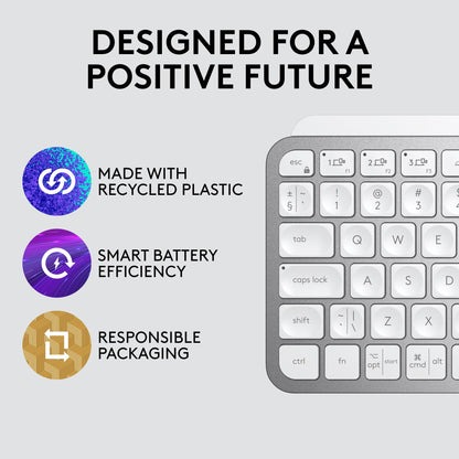 Logitech MX Keys Mini Minimalist Wireless Illuminated Keyboard, Compact, Bluetooth, Backlit, USB-C, Compatible with Apple macOS, iOS, Windows, Linux, Android, Metal Build - Graphite