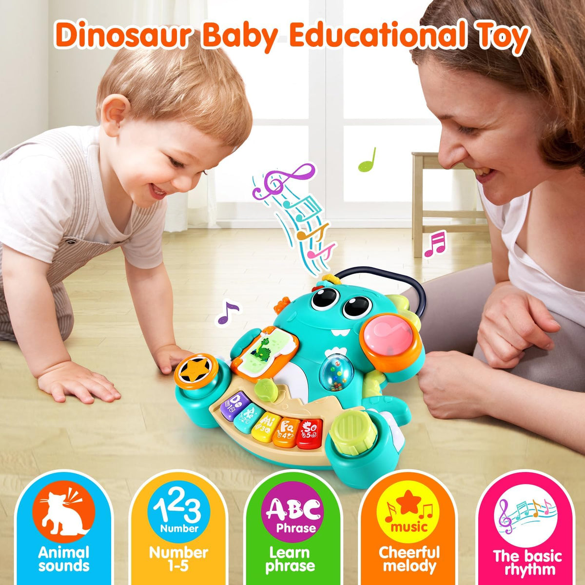 Baby Piano Toy 6 to 12 Months Light Up Music Baby Toys for 6 9 12 18 Months Early Learning Educational Piano Keyboard Infant Babies Girl Toy 1 Year Old Boy Girls Gift