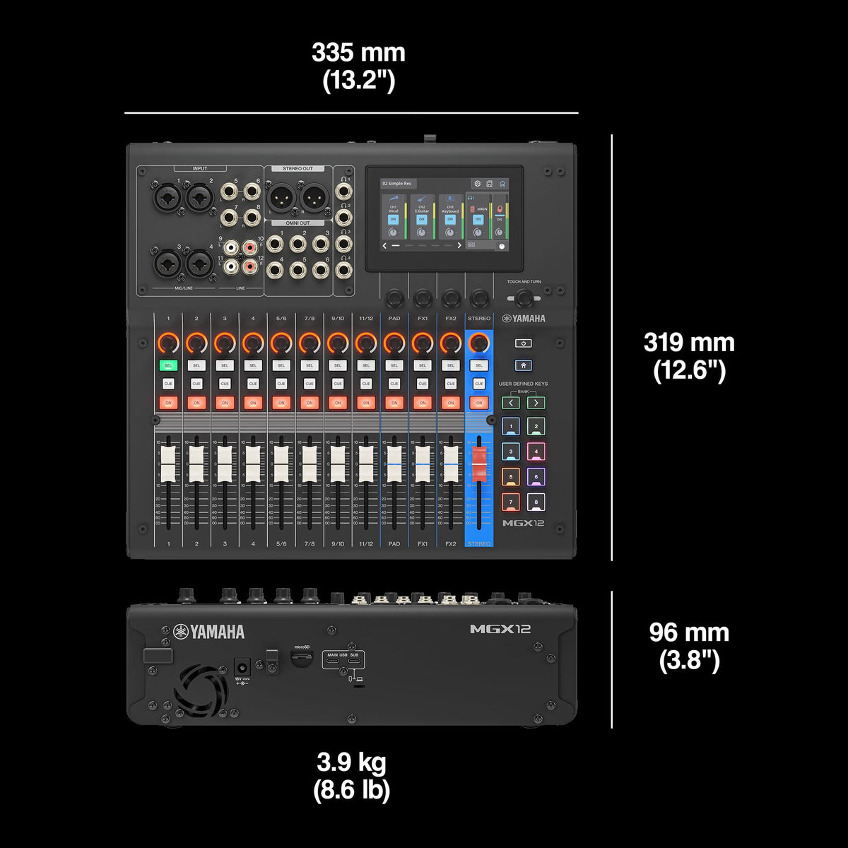 YAMAHA MG10XU 10-Input Stereo Mixer with Effects