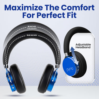 Puro Sound Labs Kids Wireless Headphones – Volume-Limiting 85dB, Built-in Mic, Studio-Grade Sound, 20-Hour Battery Life, Comfortable & Easy to Connect Kids Bluetooth Headphones – BT2200 Plus, Purple