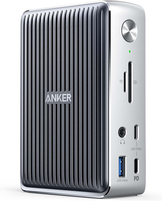 Anker 577 Docking Station (13-in-1, Thunderbolt 3) 85W Charging for Laptop, 18W for Phones, 4K Dual Display, 10 Gbps USB-C Data, Ethernet, Audio, SD 4.0