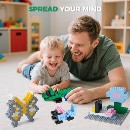 HUIZDQ 1500 Pieces Building Bricks, Classic Bulk Small Blocks, Classic Bricks Set Basic Building Blocks Compatible with All Major Brands