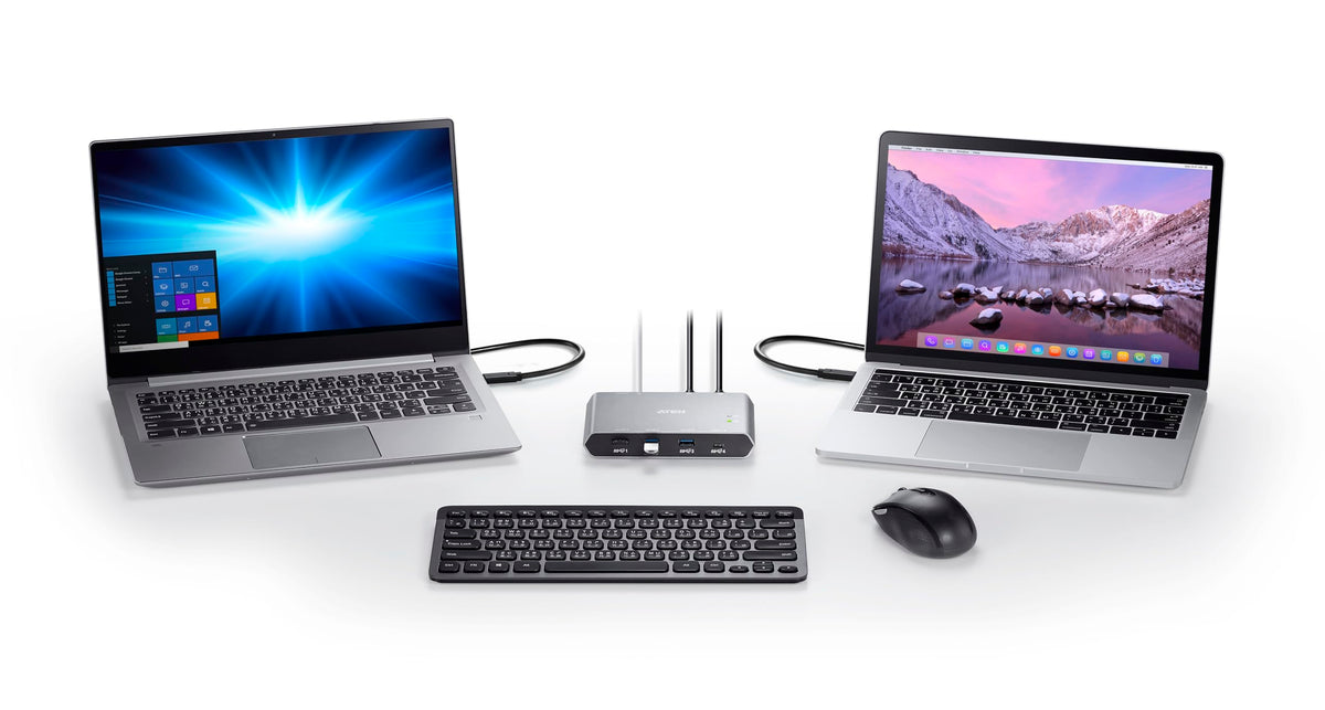 ATEN 2-Port USB-C Gen 2 Sharing Switch with Power Pass-Through | UK Version US3342