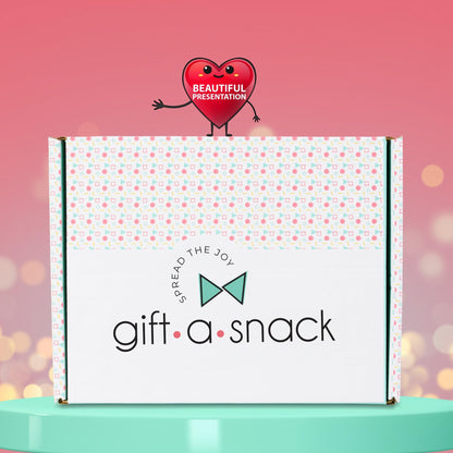 Gift A Snack - Fathers Day Treats Snack Box Variety Pack Care Package + Greeting Card (40 Count) Birthday Sweet Treats Gift Basket, Candies Chips Crackers Bars Office Food Assortments & Variety Gifts