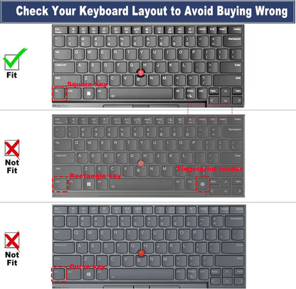 Keyboard Cover for Lenovo Thinkpad x1 Carbon Gen 11/10 14", ThinkPad X1 Yoga Gen 8/7, ThinkPad T14 T14s L14 P14s Gen 4/3, Thinkpad E14 Gen 6/5 (Not Fit T14 L14 P14s Gen 6/5/3/2/1, E14 Gen 7)-Black