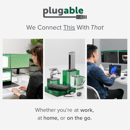 Plugable USB 3.0 to DVI/VGA/HDMI Video Graphics Adapter for Multiple Monitors up to 2048x1152 Supports Windows 11, 10, 8.1, 7, XP, and Mac 10.14+