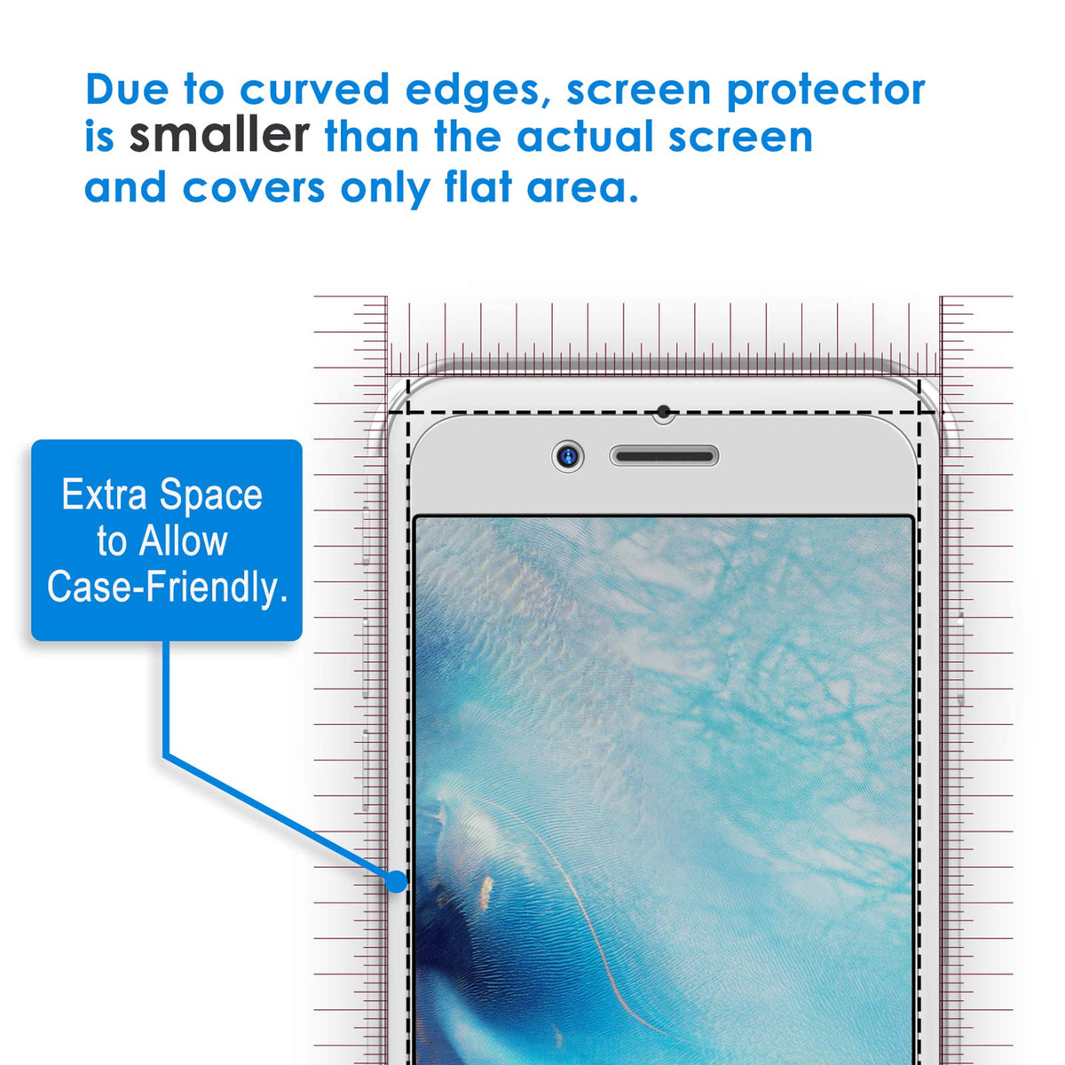 JETech Screen Protector for iPhone 8 Plus and iPhone 7 Plus 5.5-Inch, Tempered Glass Film, 2-Pack