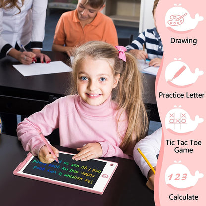 Hockvill LCD Writing Tablet for Kids 8.8 Inch, Toys for Girls Boys Drawing Pad for 3 4 5 6 7 Year Old Kids Toys, Children Christmas Birthday Gift for Kids Toddler Doodle Board Travel Essentials