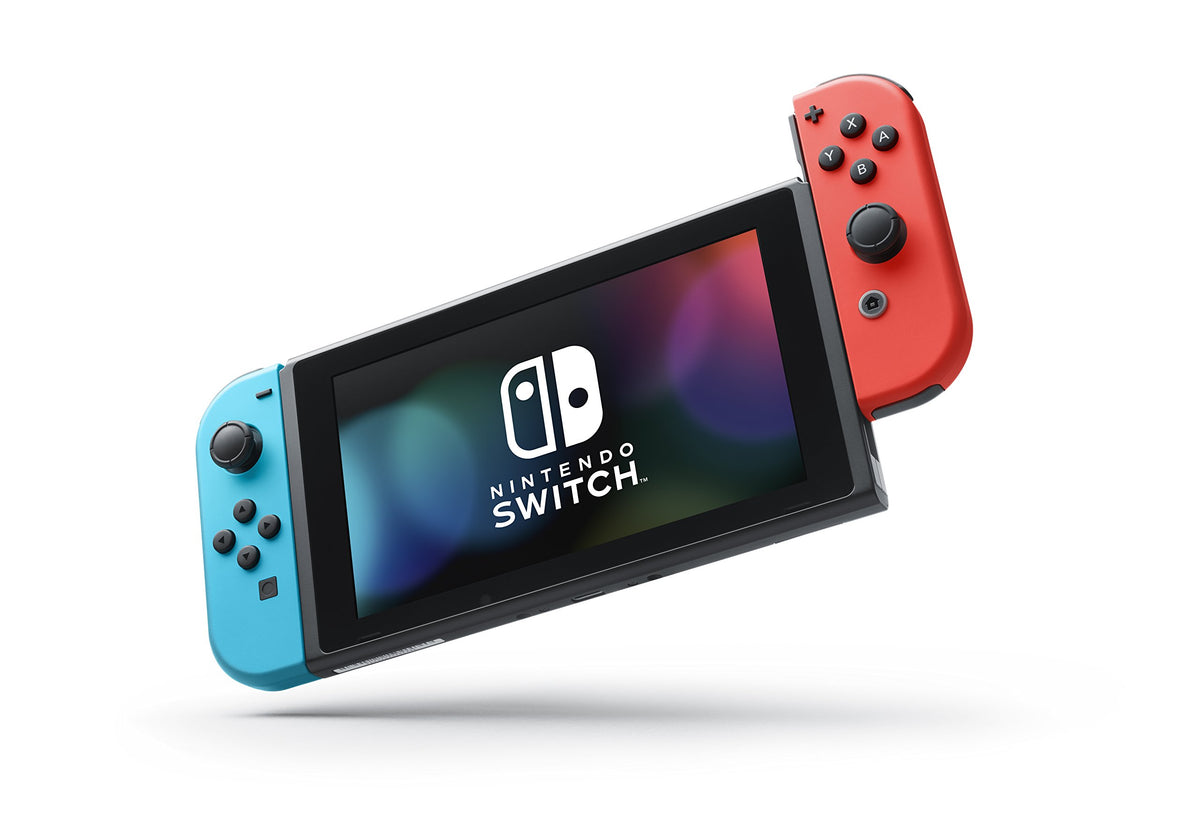 Nintendo Switch with Neon Blue and Neon Red Joy-Con - Handheld Gaming Console