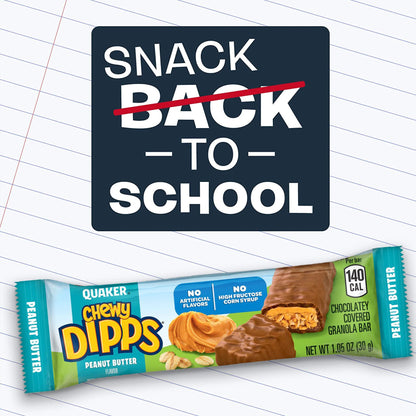 Quaker Chewy Granola Bars, Chewy & Dipps Variety Pack, 58 Count