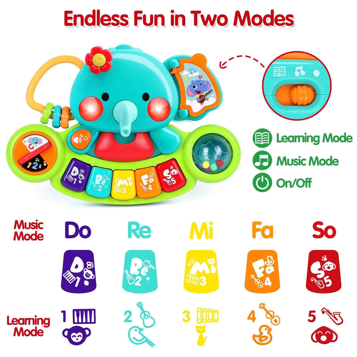Baby Piano Toy 6 to 12 Months Light Up Music Baby Toys for 6 9 12 18 Months Early Learning Educational Piano Keyboard Infant Babies Girl Toy 1 Year Old Boy Girls Gift