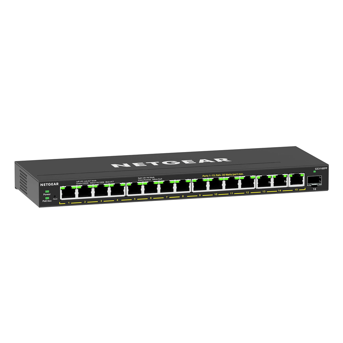NETGEAR 5 Port PoE Gigabit Ethernet Easy Smart Managed Essentials Switch (GS305EP) - with 4 x PoE+ @ 63W, Desktop or Wall Mount