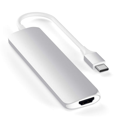 Satechi USB C Hub Multiport Adapter, USB C Docking Station with 4K HDMI, 60W USB C PD Charging, 2 USB-A, for MacBook Pro/Air M1 M2 M3, Dell, HP, Surface, Lenovo - Space Gray