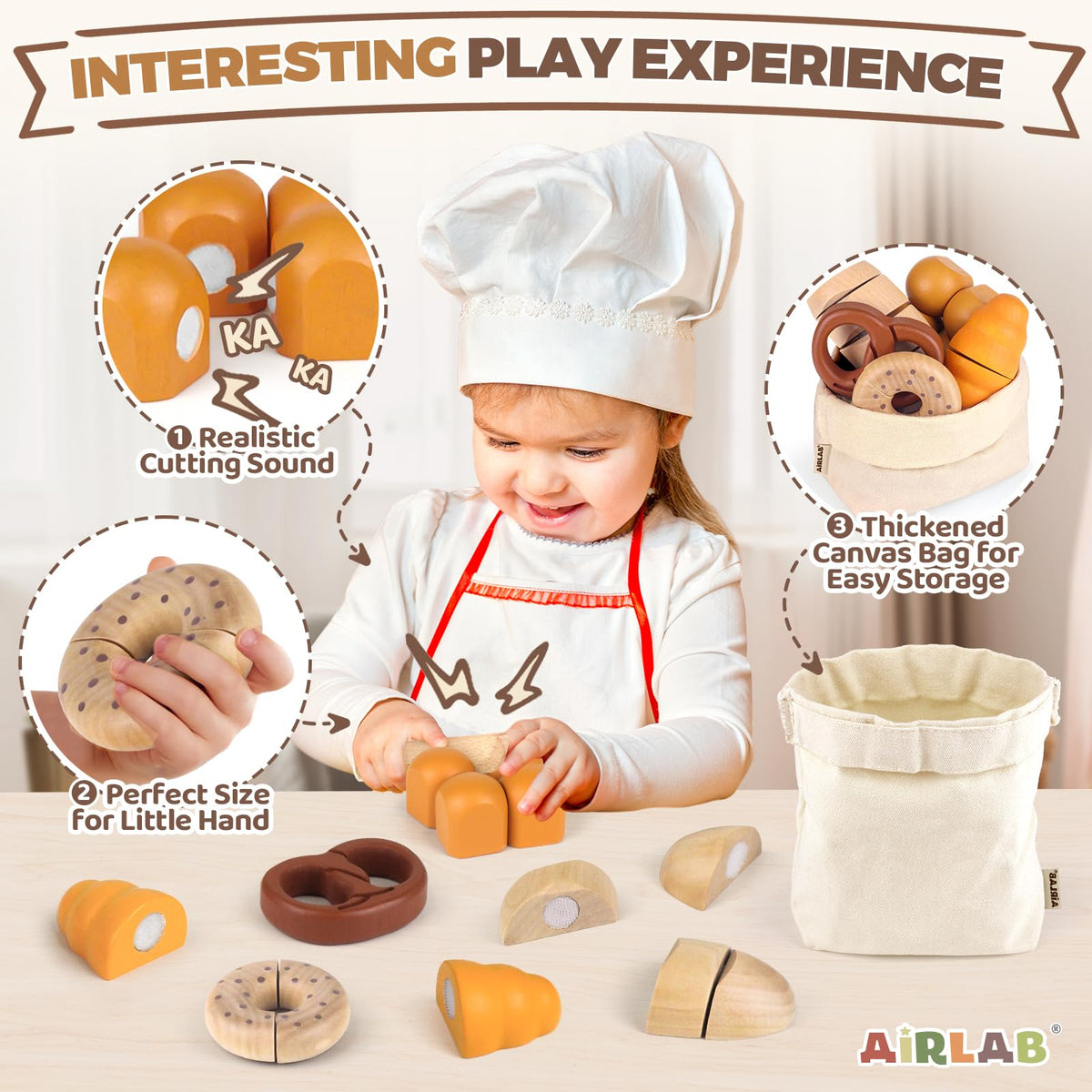 Wooden Play Food for Kids Kitchen Cutting Fruits Toys for Toddlers Pretend Vegetables Gift for Boys Girls Educational Toys