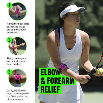 BandIT ® Therapeutic Arm Band for Elbow & Forearm Pain Relief, Anatomically Focused Dynamic Compression Band for Carpal Tunnel, Tendonitis, Tennis Elbow, Golfers Elbow, Sprains, & Arthritis, White