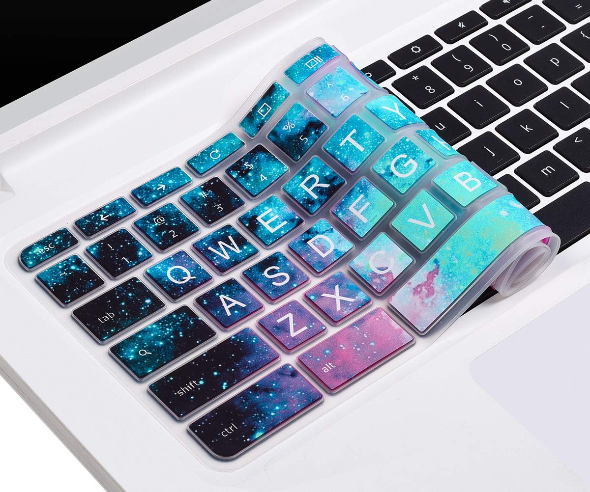 CaseBuy Keyboard Cover for Acer Chromebook Spin 311 R11 511 512 CP311 C738T CB512 /Chromebook Spin 13 713 CP713 CB5-312T/Acer Chromebook 14 314 514/Chromebook 15 CB3 CB5 CP315 CB515, Blue Star