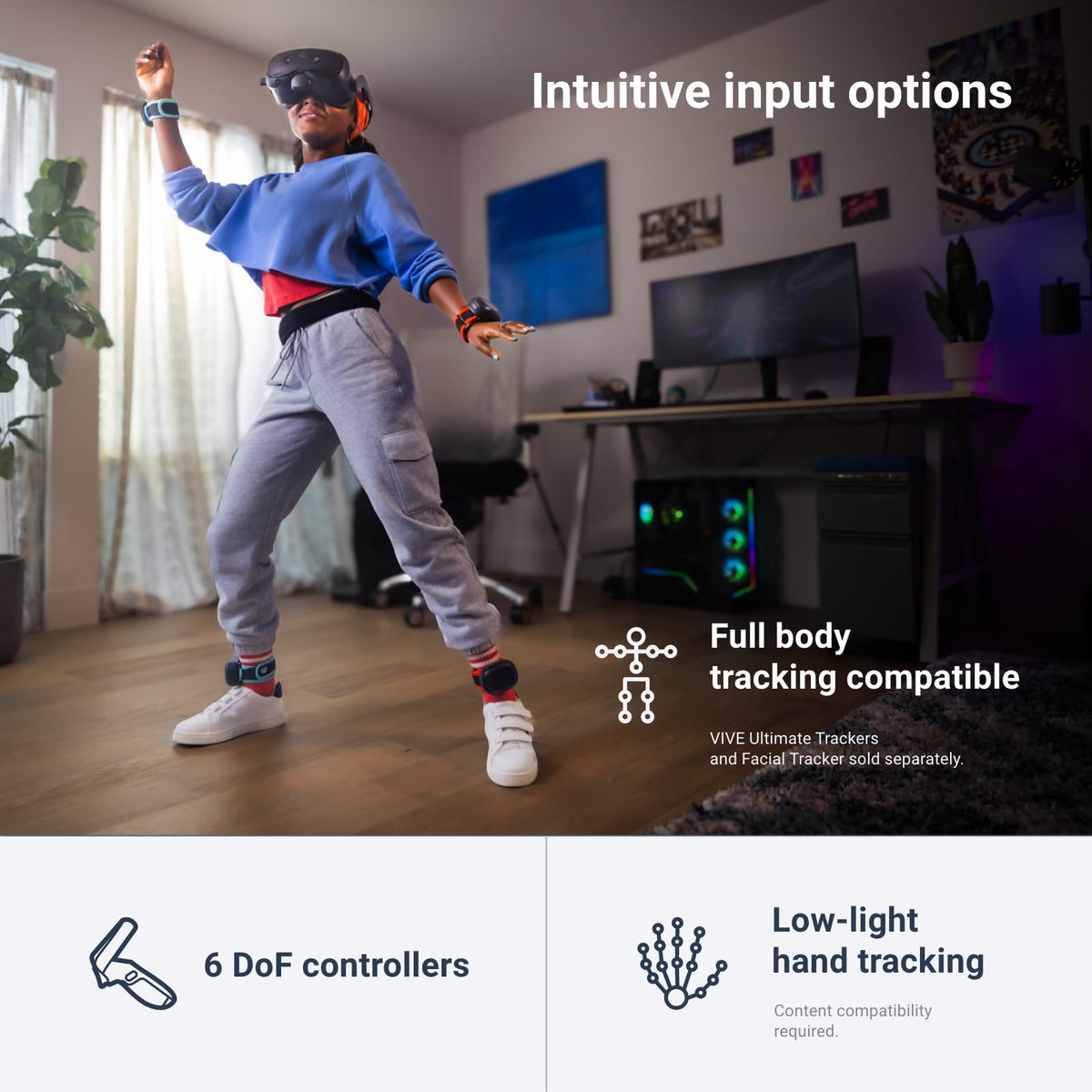HTC Vive Focus Vision — Mixed Reality and PC VR Headset + Controllers — Consumer Edition