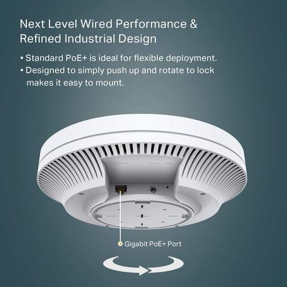 TP-Link EAP225 Omada AC1350 Gigabit Wireless Access Point Business WiFi Solution w/Mesh Support, Seamless Roaming & MU-MIMO PoE Powered SDN Integrated Cloud Access & Omada App White