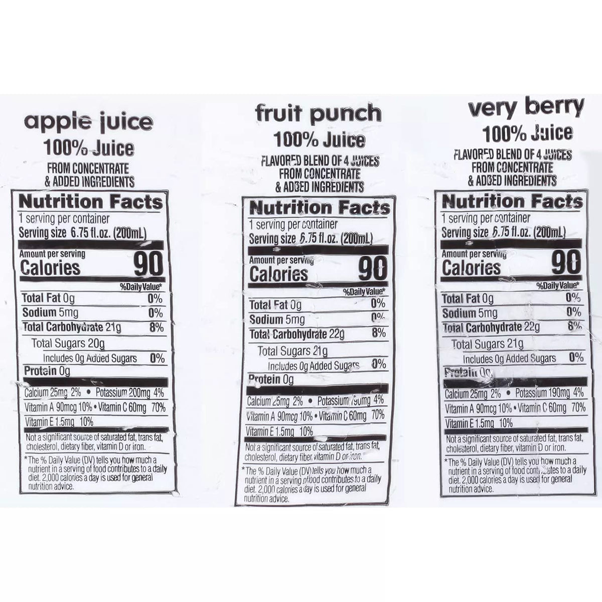 Apple & Eve 100% Juice Variety Pack | Apple, Very Berry & Fruit Punch Flavors | 6.75oz Juice Boxes, 36 Count (2 Packs of 36)