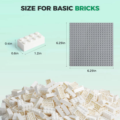 HUIZDQ 1500 Pieces Building Bricks, Classic Bulk Small Blocks, Classic Bricks Set Basic Building Blocks Compatible with All Major Brands