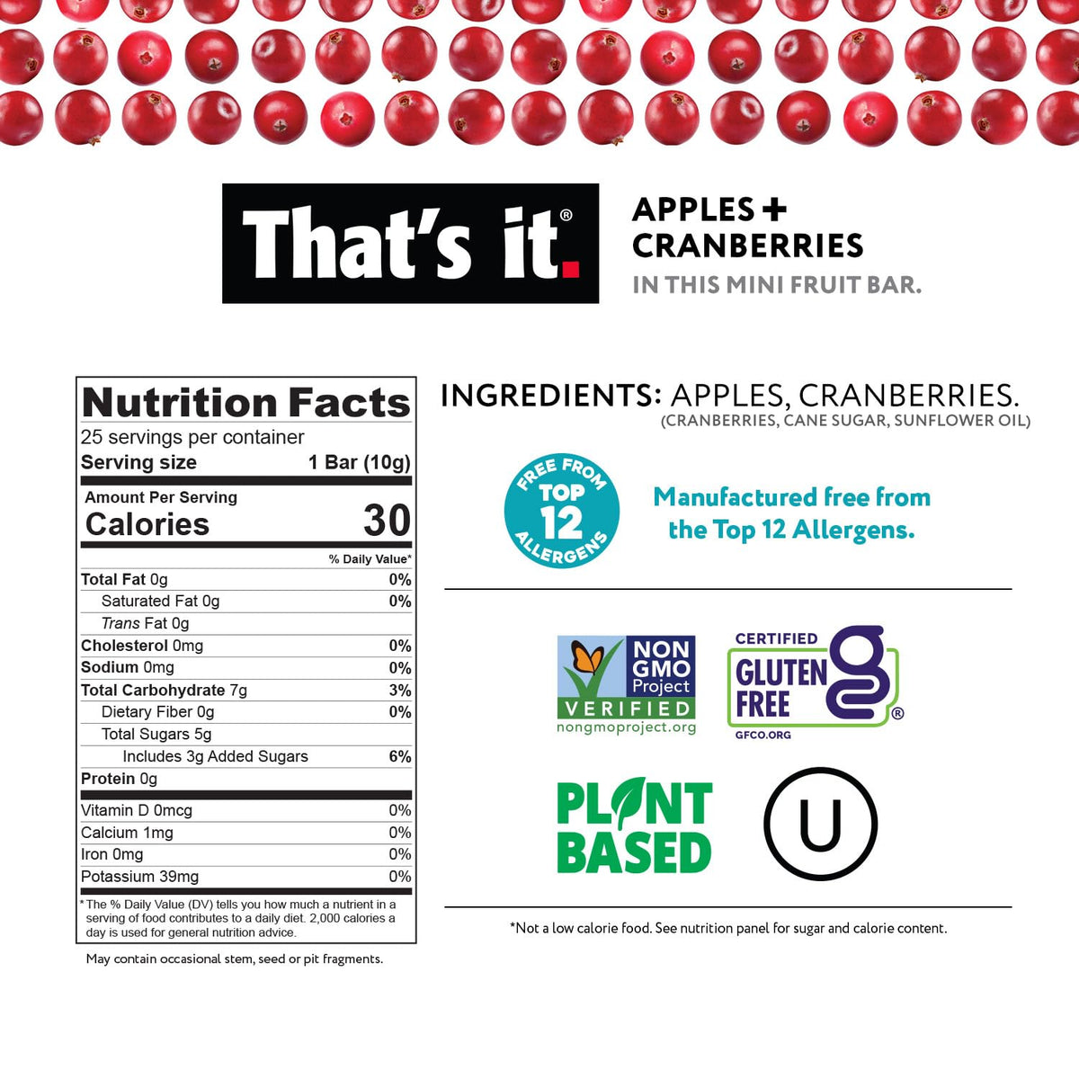 That’s it. Fun Size Fruit Bars Variety Pack (50 Pieces, 10g Each), Non-GMO, Kosher, Gluten Free, Breakfast Snacks, Allergy Friendly (Cherry-Cinnamon)