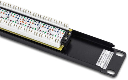 TRENDnet 16-Port Cat6 Unshielded Patch Panel,Rackmount, 1U 19", Cat3,Cat4,Cat5,Cat5e,Cat6 Compatible, 250Mhz Connection, Ideal for Copper Gigabit Ethernet Connections, Black, TC-P16C6