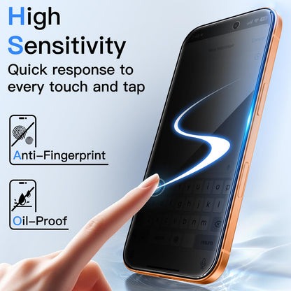 JETech Privacy Screen Protector for iPhone 15 6.1-Inch, Anti-Spy Tempered Glass Film with Easy Installation Tool, 2-Pack