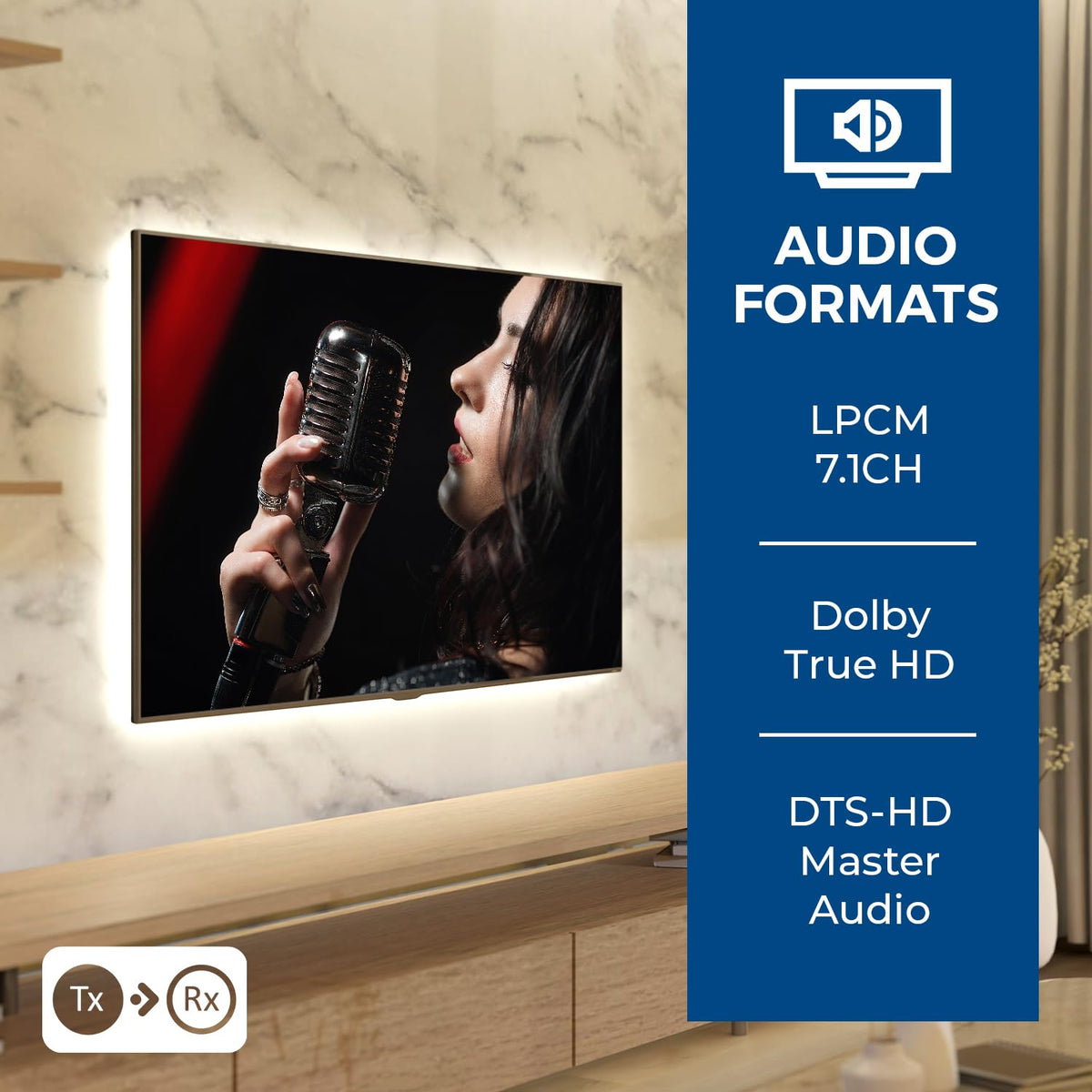 OREI 4K 1x4 HDMI Extender Splitter Over CAT6/7 Ethernet Cable Up to 4K@30Hz upto 165 ft-1080P@60Hz upto 230 ft, IR control, EDID, HDMI Loop Out (HD14-EX165-K)
