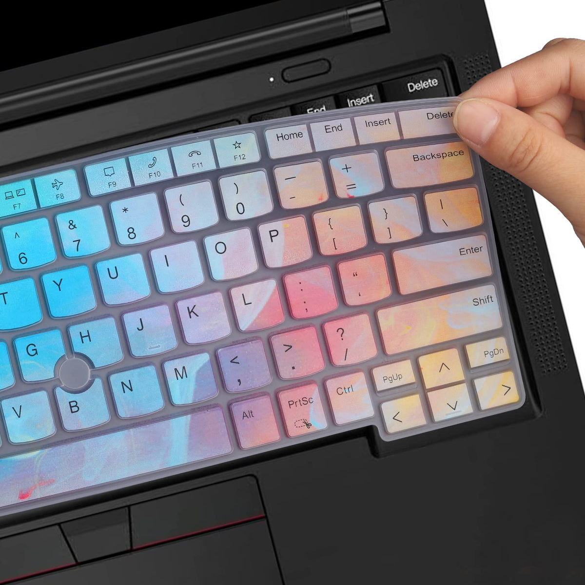 Keyboard Cover for Lenovo Thinkpad x1 Carbon Gen 11/10 14", ThinkPad X1 Yoga Gen 8/7, ThinkPad T14 T14s L14 P14s Gen 4/3, Thinkpad E14 Gen 6/5 (Not Fit T14 L14 P14s Gen 6/5/3/2/1, E14 Gen 7)-Black