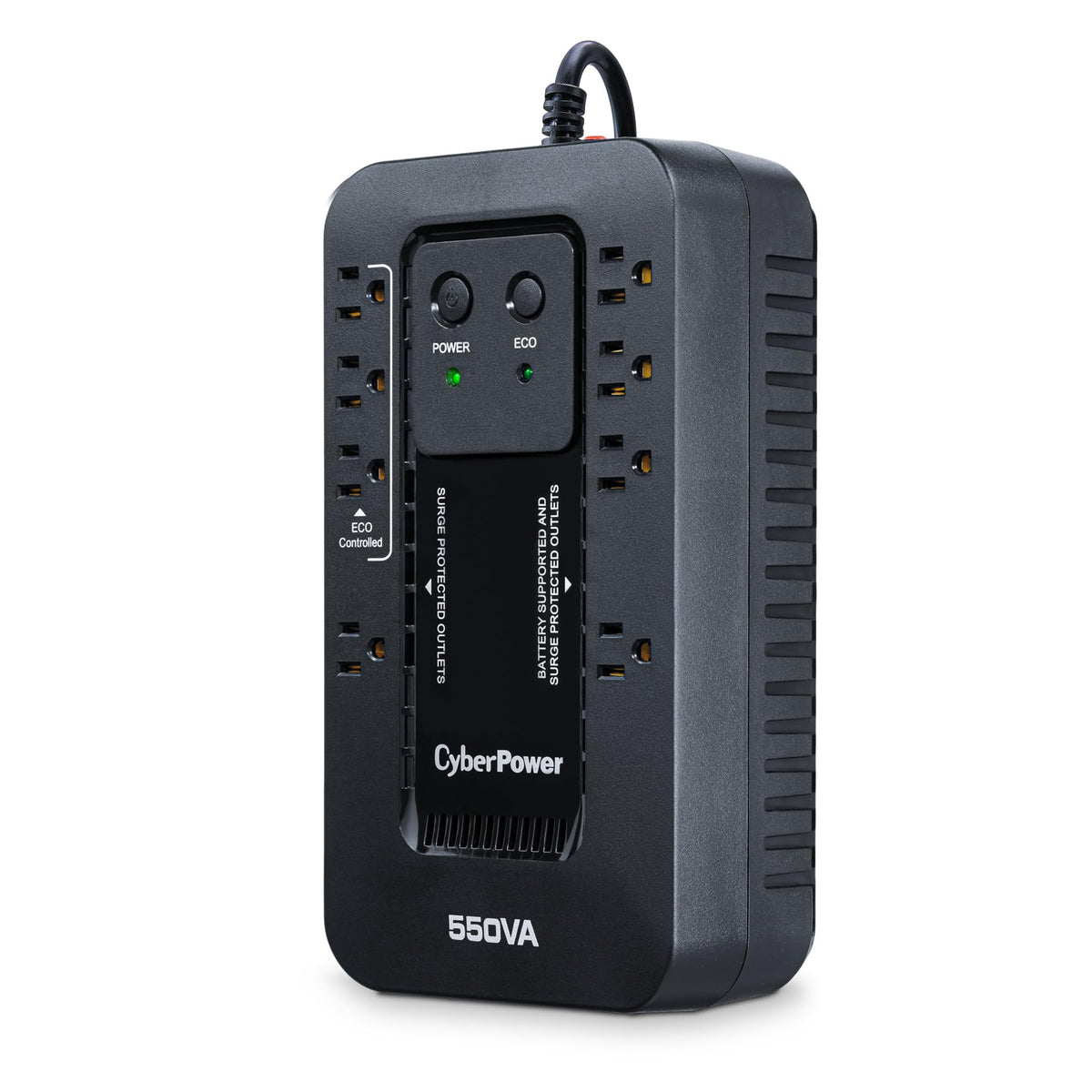 CyberPower EC850LCD Ecologic UPS Battery Backup and Surge Protector, 850VA/510W, 12 Outlets, ECO Mode, Compact, UL Certified