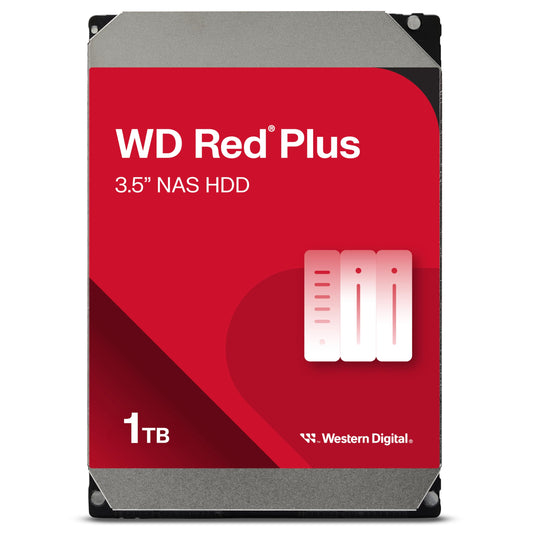Western Digital 4TB WD Red Plus NAS Internal Hard Drive HDD - 5400 RPM, SATA 6 Gb/s, CMR, 128 MB Cache, 3.5" -WD40EFZX