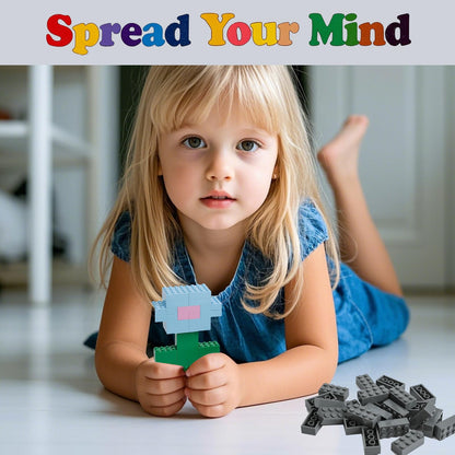 HUIZDQ 1500 Pieces Building Bricks, Classic Bulk Small Blocks, Classic Bricks Set Basic Building Blocks Compatible with All Major Brands