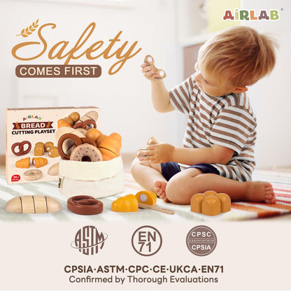 Wooden Play Food for Kids Kitchen Cutting Fruits Toys for Toddlers Pretend Vegetables Gift for Boys Girls Educational Toys