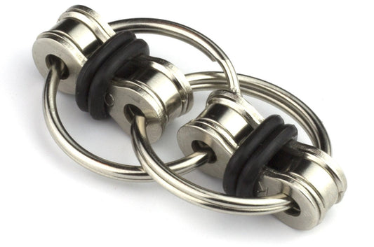 Tom's Fidgets Original Flippy Chain Fidget Toy - Perfect for ADHD, Anxiety, and Autism - Bike Chain Fidget Stress Reducer for Adults and Kids (Single Blue)