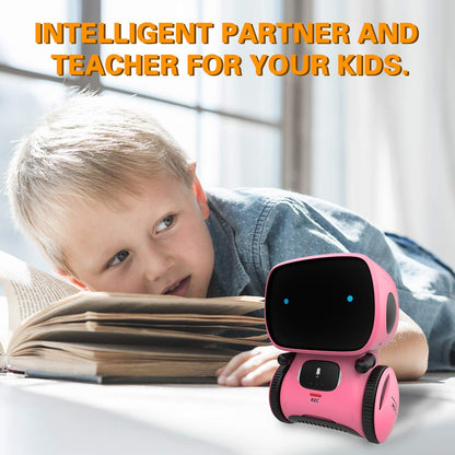 98K Robot Toys for Girls and Boys Rechargeable, Touch and Voice Control Robots Interactive Talking Smart Partner and Teacher with Singing, Dancing, STEM Toy Gifts for Kids Age 3 and Up