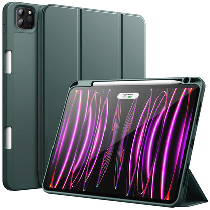 JETech Case for iPad Pro 11 Inch 2022/2021/2020 Model (4th/3rd/2nd Generation), with Pencil Holder, Support 2nd Pencil Charging, Slim Tablet Cover with Soft TPU Back, Auto Wake/Sleep (Black)