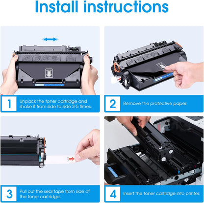 05A Toner Cartridge High Yield Compatible for HP CE505A Replacement for HP P2035 P2035N 2035N P2055DN 2055DN P2030 P2050 P2055X P2055D Printer (2 Black)
