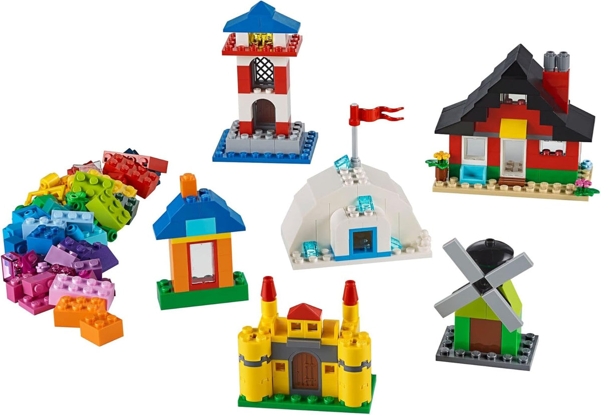 LEGO Classic Bricks and Houses 11008 Kids’ Building Toy Starter Set with Fun Builds to Stimulate Young Minds (270 Pieces)
