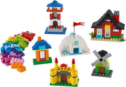 LEGO Classic Bricks and Houses 11008 Kids’ Building Toy Starter Set with Fun Builds to Stimulate Young Minds (270 Pieces)