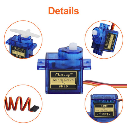 4Pcs SG90 9g Micro Servos for RC Robot Helicopter Airplane Controls Car Boat
