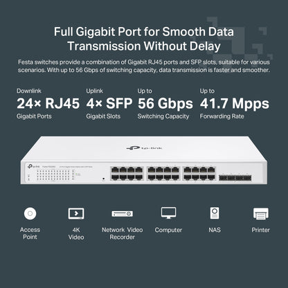 TP-Link TL-SG108S 8 Port Gigabit Ethernet Switch | Desktop/Wall-Mount | Plug & Play | Fanless | Sturdy Metal | 3 Year Manufacturer Warranty | 802.1p/DSCP QoS & IGMP Snooping | Compact Design