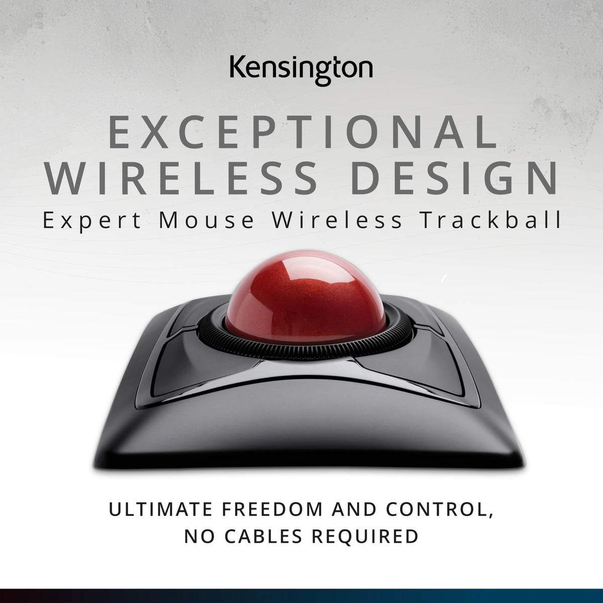 Kensington Expert Trackball Mouse (K64325), Black Silver, 5"W x 5-3/4"D x 2-1/2"H