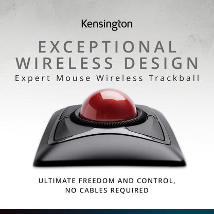 Kensington Expert Trackball Mouse (K64325), Black Silver, 5"W x 5-3/4"D x 2-1/2"H