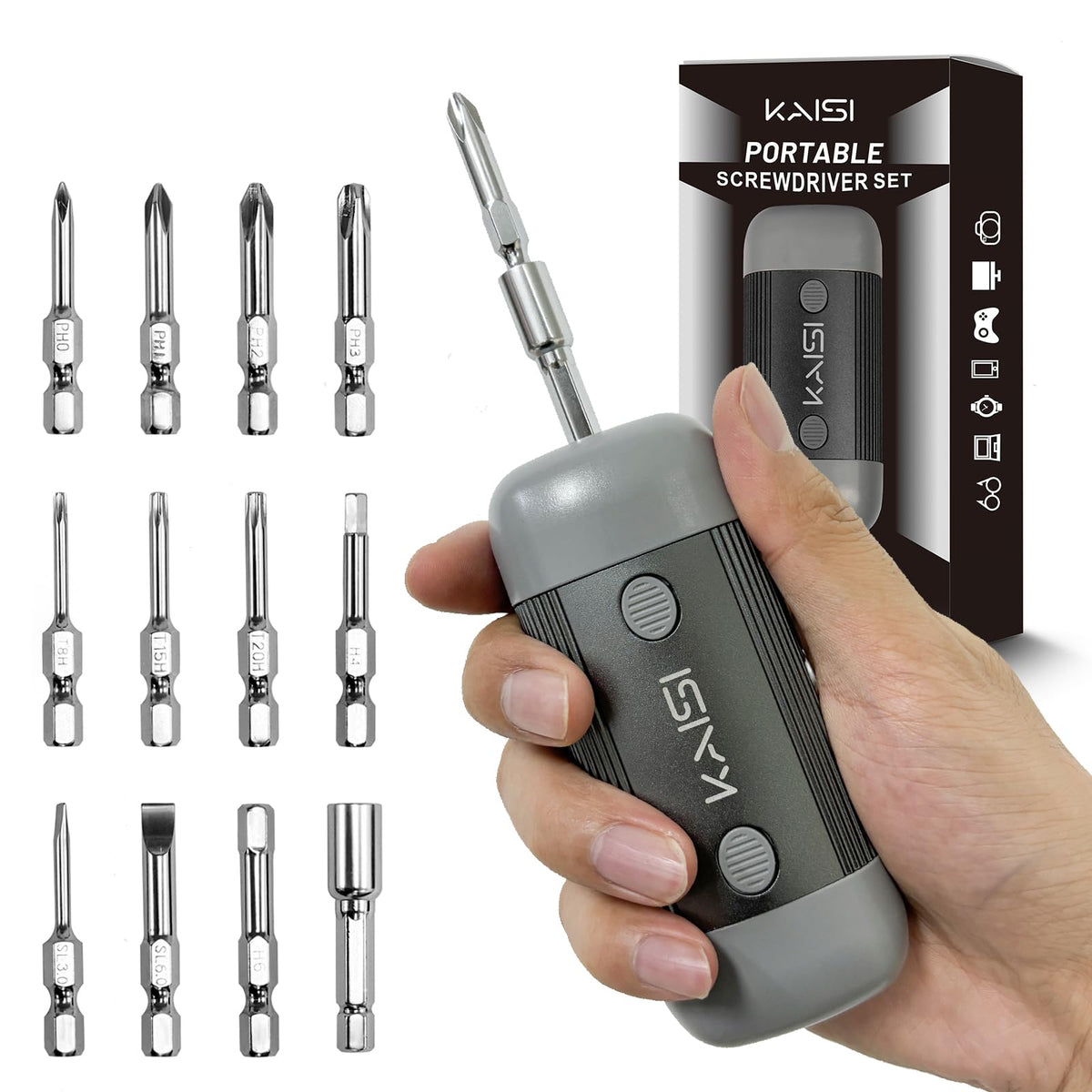 Kaisi 136 in 1 Electronics Repair Tool Kit Professional Precision Screwdriver Set Magnetic Drive Kit with Portable Bag