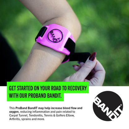 BandIT ® Therapeutic Arm Band for Elbow & Forearm Pain Relief, Anatomically Focused Dynamic Compression Band for Carpal Tunnel, Tendonitis, Tennis Elbow, Golfers Elbow, Sprains, & Arthritis, White
