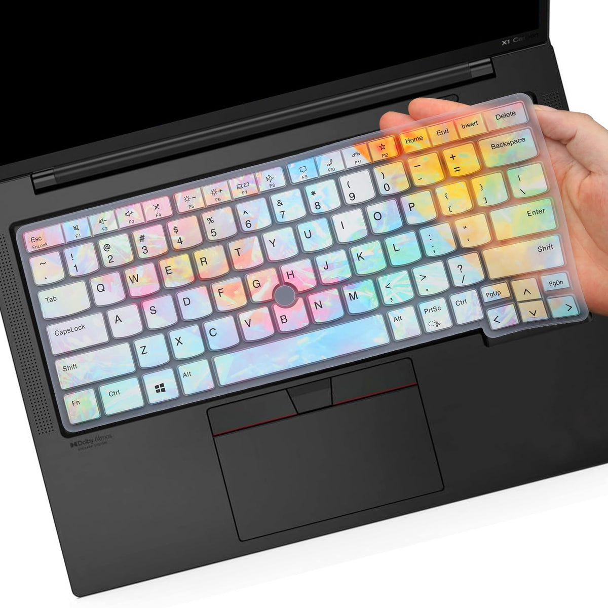 Keyboard Cover for Lenovo Thinkpad x1 Carbon Gen 11/10 14", ThinkPad X1 Yoga Gen 8/7, ThinkPad T14 T14s L14 P14s Gen 4/3, Thinkpad E14 Gen 6/5 (Not Fit T14 L14 P14s Gen 6/5/3/2/1, E14 Gen 7)-Black