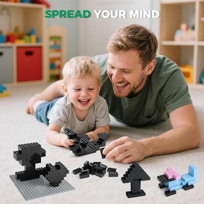HUIZDQ 1500 Pieces Building Bricks, Classic Bulk Small Blocks, Classic Bricks Set Basic Building Blocks Compatible with All Major Brands