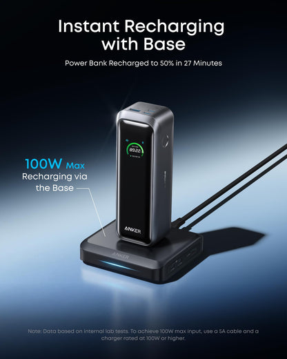 Anker Prime Power Bank, 20,100mAh 3-Port Portable Charger with 220W Max Output, Two-Way Charging, TSA-Approved, App Control, for MacBook, iPhone 17/16 Series, and More (Base Not Included)