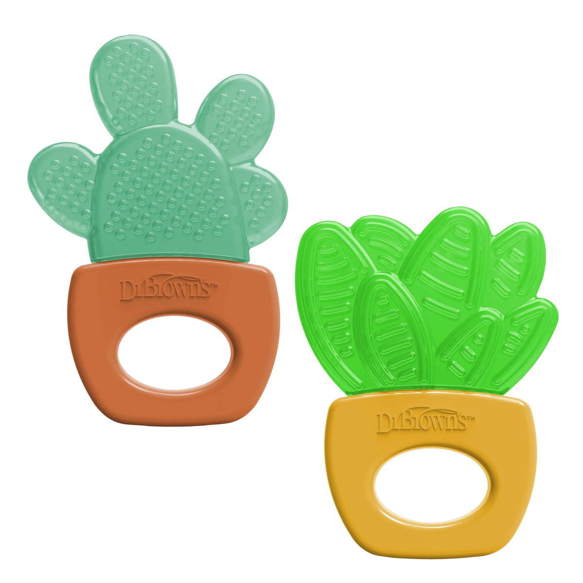 Dr. Brown's AquaCool Water-Filled Teether, Cooling Baby Teether Toy for Sore Gums, Apple Pineapple, BPA-Free, 3m+, 2-Pack